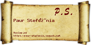 Paur Stefánia névjegykártya